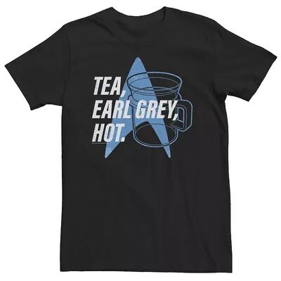 Licensed Character Big & Tall Star Trek Next Generation Tea Earl Grey Tee, Men's, Size: XL Tall, Black