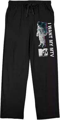 Licensed Character Men's MTV Moon Man I Want My Sleep Pants, Size: Medium, Black