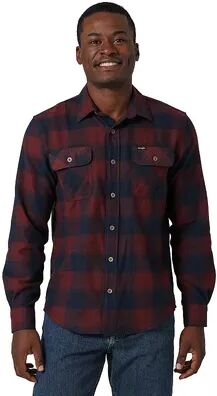 Wrangler Men's Wrangler Brushed Flannel Button-Down Shirt, Size: 4XB, Decadent Brown