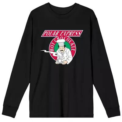 Licensed Character Men's Polar Express Hot Chocolate Long Sleeve Tee, Size: Small, Black