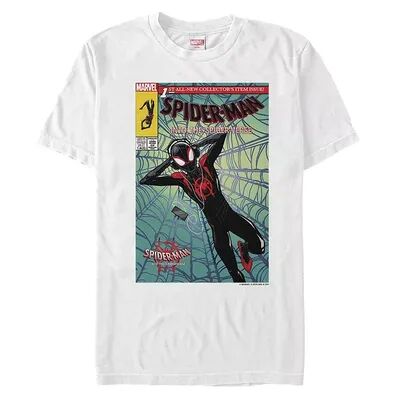 Licensed Character Men's Spider-Verse Ultimate Spider-Man Morales Music Time Tee, Size: Small, White