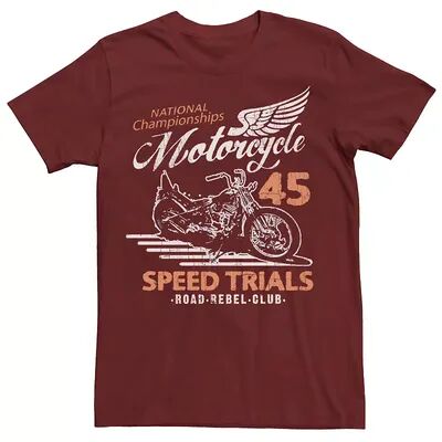 Licensed Character Men's Motorcycle Mania Speed Trails Graphic Tee, Size: Large, Red
