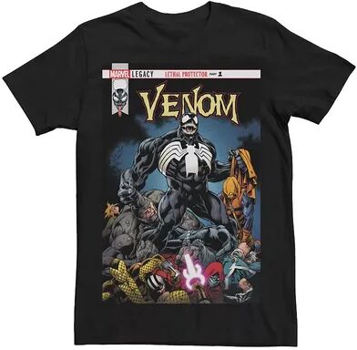 Licensed Character Men's Marvel Venom Lethal Protector Comic Cover Tee, Size: XXL, Black