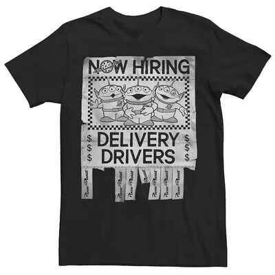 Disney Men's Disney / Pixar Toy Story Now Hiring Delivery Drivers Tee, Size: Large, Black