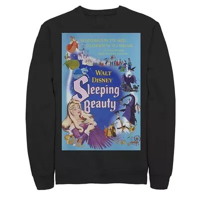 Disney Men's Disney Sleeping Beauty Vintage Movie Poster Sweatshirt, Size: Large, Black