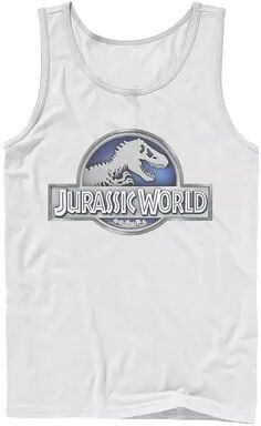 Licensed Character Men's Jurassic World Classic Metal Coin Logo Graphic Tank Top, Size: XXL, White