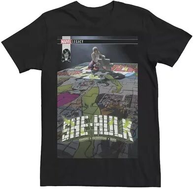 Marvel Men's Marvel She-Hulk Puzzle Pieces Comic Cover Tee, Size: XXL, Black