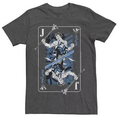 DC Comics Men's DC Comics The Joker Playing Card Tee, Size: XL, Dark Grey