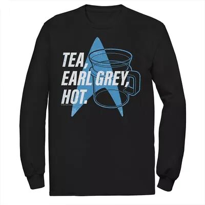 Licensed Character Men's Star Trek Next Generation Tea Earl Grey Tee, Size: Large, Black