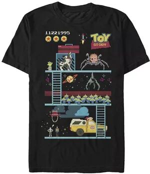 Disney Men's Disney / Pixar Toy Story Pixels Retro Video Game Style Tee, Size: XS, Black