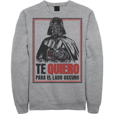 Star Wars Men's Star Wars Te Quiero Para El Lado Oscuro Fleece Sweatshirt, Size: XXL, Med Grey
