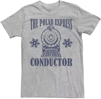 Licensed Character Men's The Polar Express Conductor Tee, Size: XL, Med Grey