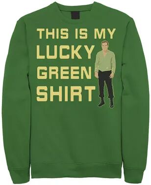 Licensed Character Men's Star Trek The Next Generation St. Patrick's Day Fleece Sweatshirt, Size: XL, Med Green