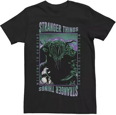 Licensed Character Big & Tall Netflix Stranger Things Welcome To Hawkins Demogorgon Tee, Men's, Size: 3XLT, Black