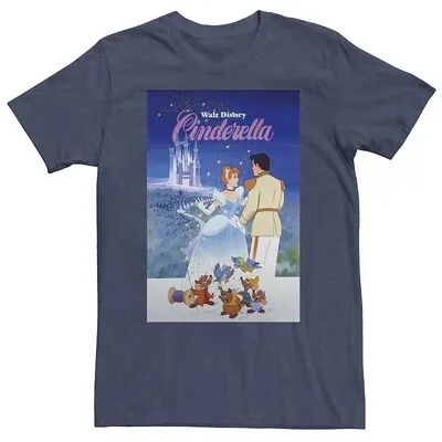 Disney Big & Tall Disney Cinderella Classic Vintage Movie Poster Tee, Men's, Size: 5XL, Med Blue