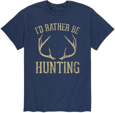 Licensed Character Men's Id Rather Be Hunting Tee, Size: Small, Blue