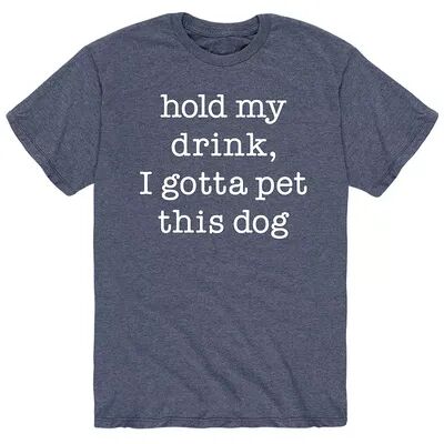 Licensed Character Men's Hold My Drink Tee, Size: Large, Blue