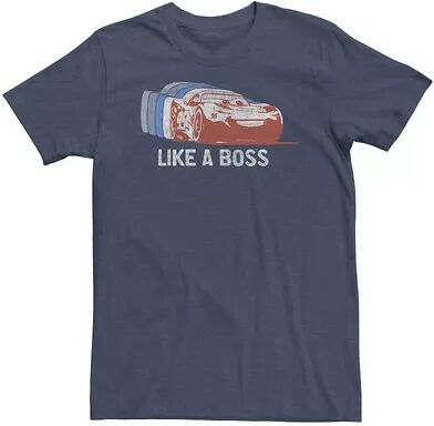 Disney Big & Tall Disney / Pixar Cars Like A Boss Repeated Silhouette Tee, Men's, Size: 3XL, Med Blue