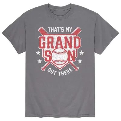 Licensed Character Men's That's My Grandson Out There T-Shirt, Size: Medium, Grey