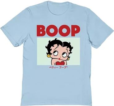 Licensed Character Men's Betty Boop T-Shirt, Size: Large, Light Blue