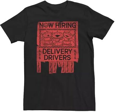 Disney Big & Tall Disney / Pixar Toy Story Now Hiring Delivery Drivers Tee, Men's, Size: Large Tall, Black