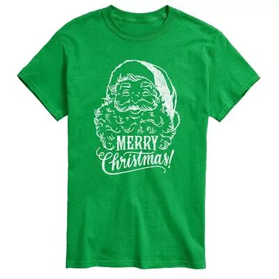 License Big & Tall Vintage Santa Christmas Tee, Men's, Size: XXL Tall, Green