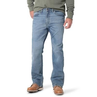 Wrangler Men's Wrangler Relaxed-Fit Bootcut Jeans, Size: 34X29, Light Blue
