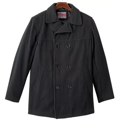 Excelled Men's Excelled Wool Blend Peacoat, Size: XXL, Black