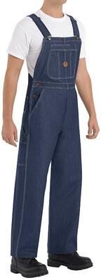 Red Kap Men's Classic-Fit Denim Bib Overalls, Size: 42 X 32, Blue