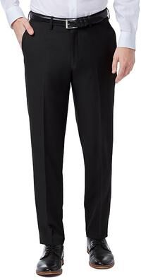 Haggar Men’s Haggar Premium Comfort Flex-Waist Slim-Fit Stretch Flat-Front Dress Pants, Men's, Size: 34 X 32, Black