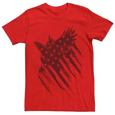 Licensed Character Men's Patriot Eagle Flag Fill Graphic Tee, Size: Medium, Red