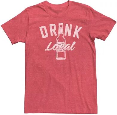 Licensed Character Men's Drink Local Beer Graphic Tee, Size: Large, Med Red