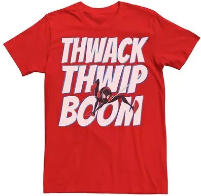 Licensed Character Men's Marvel Spider-Man Thwack Thwip Boom Sound Effects Tee, Size: 3XL, Red