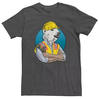 Sun Men's Construction Worker Sketched Tee, Size: XL, Dark Grey