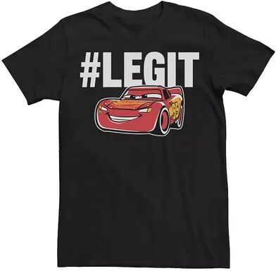 Disney Men's Disney / Pixar Cars 3 Lightning McQueen #LEGIT Tee, Size: Small, Black