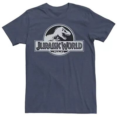 Licensed Character Men's Jurassic World Black Classic Coin Logo Tee, Size: Medium, Med Blue