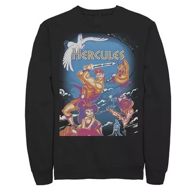 Disney Men's Disney Hercules Movie Poster DVD Cover Sweatshirt, Size: Large, Black