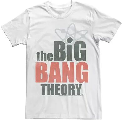 Licensed Character Men's The Big Bang Theory Logo Stack Tee, Size: Large, White