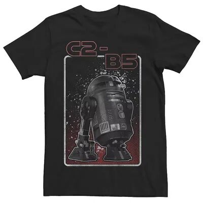 Star Wars Men's Star Wars Rogue One C2-B5 Pop Graphic Tee, Size: XL, Black