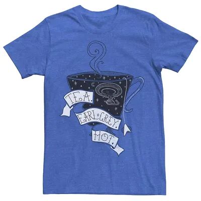 Licensed Character Men's Star Trek Next Generation Earl Grey Drawing Tee, Size: Large, Med Blue