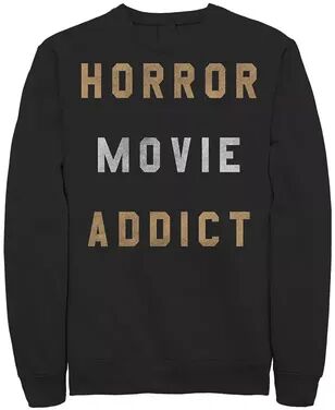 Licensed Character Mens Horror Movies Lover Halloween Sweatshirt, Men's, Size: XXL, Black