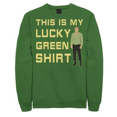 Licensed Character Men's Star Trek The Next Generation St. Patrick's Day Fleece Sweatshirt, Size: XXL, Med Green