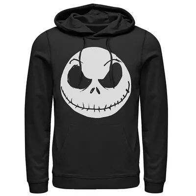 Licensed Character Men's Disney The Nightmare Before Christmas Jack Skellington Face Hoodie, Size: Small, Black