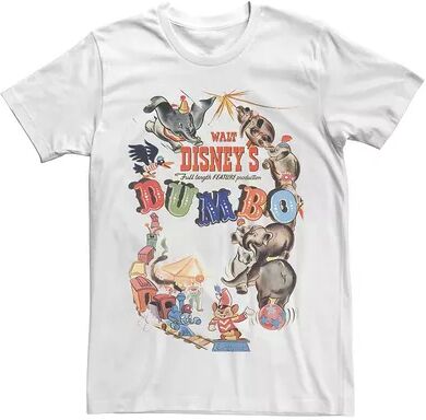 Disney Big & Tall Disney Dumbo Vintage Movie Poster Tee, Men's, Size: 5XL, White