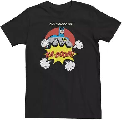 DC Comics Big & Tall DC Comics Batman Ka-Boom Pop Art Text Poster Tee, Men's, Size: LT, Black