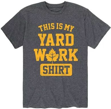 Licensed Character Men's This My Yard Work Shirt Tee, Size: Large, Grey