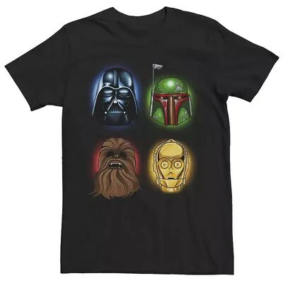 Licensed Character Men's Star Wars Classic Airbrush Group Shot Tee, Size: XL, Black