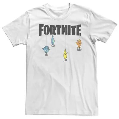 Licensed Character Big & Tall Fortnite Fishing Lures Logo Tee, Men's, Size: 4XL, White