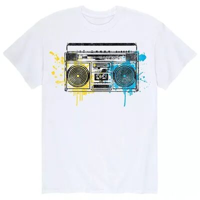 Licensed Character Men's Vintage Boom Box Tee, Size: Large, White