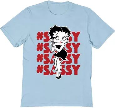 Licensed Character Men's Betty Boop T-Shirt, Size: Medium, Light Blue